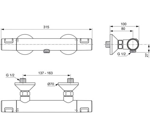 Смеситель Ideal Standard Ceratherm A7201AA