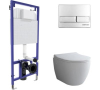 Унитаз подвесной Berges Wasserhaus Okus + Toma Slim SO + Novum525 + L3 043205