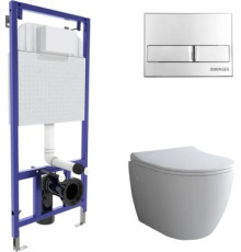 Унитаз подвесной Berges Wasserhaus Okus + Toma Slim SO + Novum525 + L3 043205