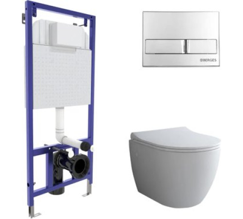 Унитаз подвесной Berges Wasserhaus Okus + Toma Slim SO + Novum525 + L3 043205