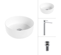 Умывальник Lauter 21499-31 + Reef 21CK8678C с донным клапаном 21190CH хром