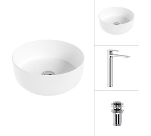 Умывальник Lauter 21499-31 + Reef 21CK8678C с донным клапаном 21190CH хром