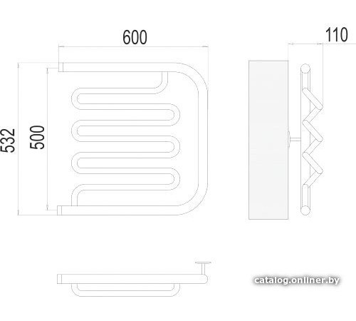 Полотенцесушитель TERMINUS Фокстрот-Лиана 1