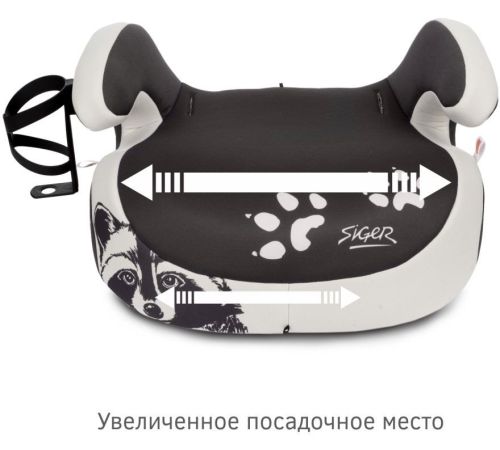 Детское сиденье Siger Fix Lux KRES3996 енот серый/бежевый
