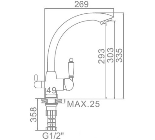 Смеситель Ledeme L4455A-3
