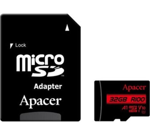 Карта памяти Apacer microSDXC AP128GMCSX10UB-R 128GB с адаптером