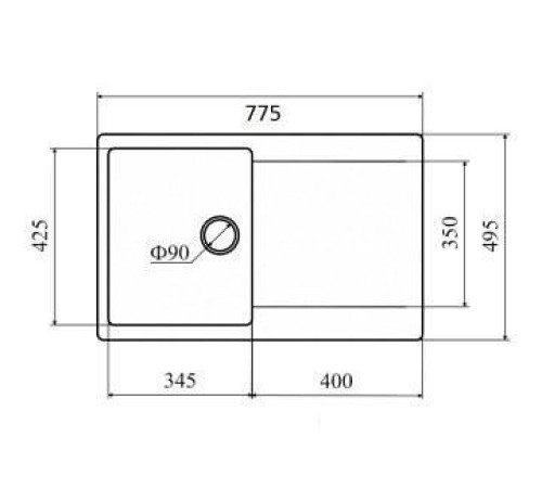 Кухонная мойка Zigmund & Shtain Rechteck 775 топленое молоко