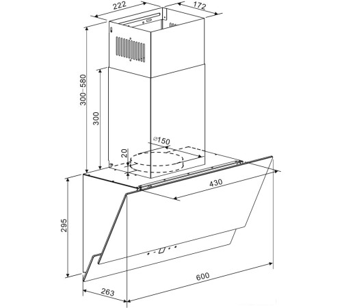 Кухонная вытяжка Zigmund & Shtain K 151.6 W