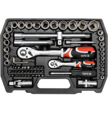 Набор торцевых головок и бит Yato YT-38782 72 предмета