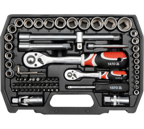 Набор торцевых головок и бит Yato YT-38782 72 предмета