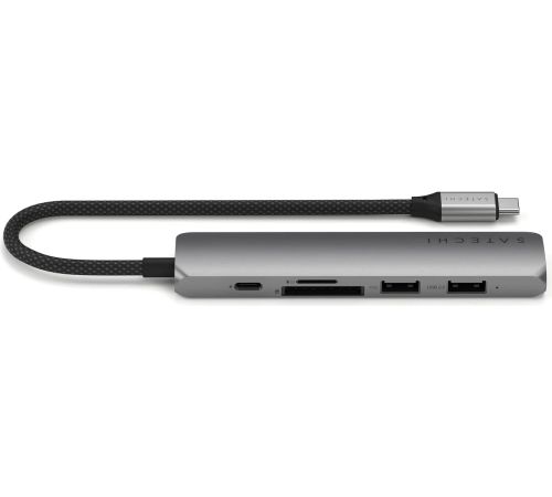 Док-станция Satechi 6-in-1 USB-C Slim Multiport Adapter ST-P6SM серый