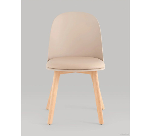 Стул Stool Group Fog с подушкой SL-7022DM бежевый, деревянные ножки