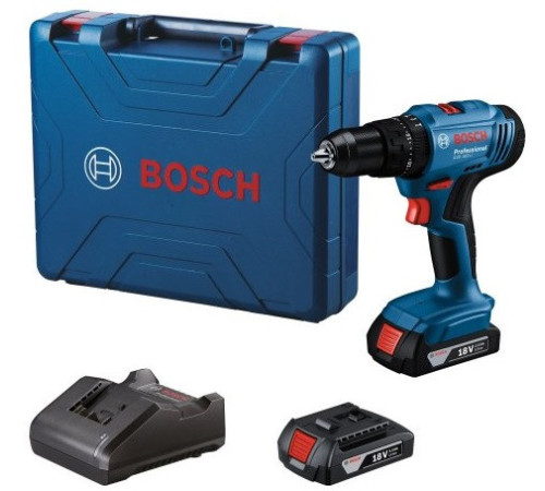 Ударная дрель-шуруповерт Bosch GSB 183-LI Professional 06019K9100 с 2-мя АКБ, кейс