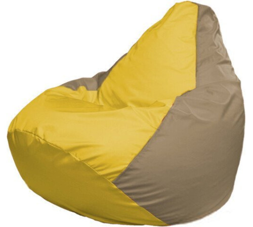 Кресло-мешок Flagman Груша Макси Г2.1-252 бежевый темный/желтый