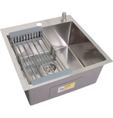 Кухонная мойка Wisent WGS-35050D/GER013 с сифоном, дозатором и коландером