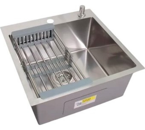 Кухонная мойка Wisent WGS-35050D/GER013 с сифоном, дозатором и коландером