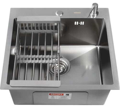 Кухонная мойка ARFEKA ECO AR мойка 500*500, коландер, дозатор SATIN DECOR