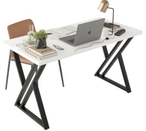 Стол Домус Гранд 12.016.401.02 белый/металл черный