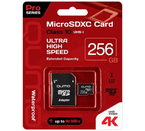 Карта памяти QUMO microSDXC QM256GMICSDXC10U3 256GB