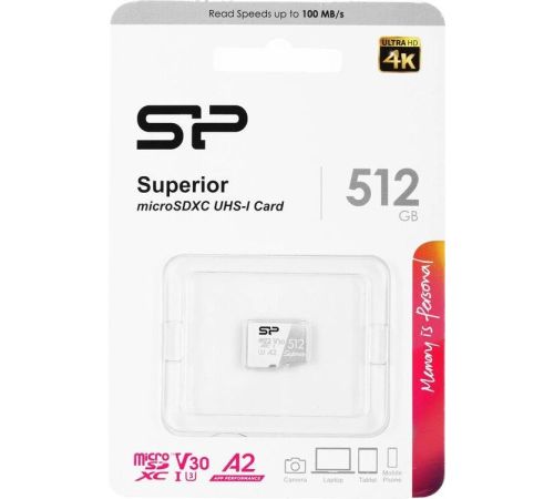 Карта памяти Silicon-Power Superior microSDXC SP512GBSTXDA2V20 512GB