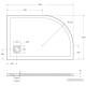 Душевой поддон BelBagno TRAY-MR-UNO-RH-120/80-550-35-W-R 120x80