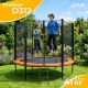 Батут GoUP Prestige-D312 с сеткой и лестницей, оранжевый