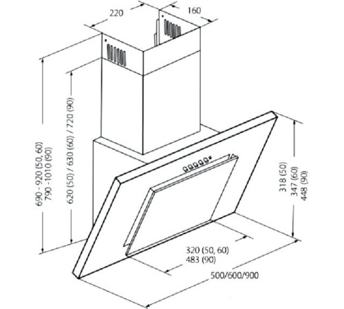 Кухонная вытяжка Akpo Nero line eco 60 WK-4 белый