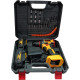 Дрель-шуруповерт Edon AD-18BL с 2-мя АКБ, кейс, набор оснастки