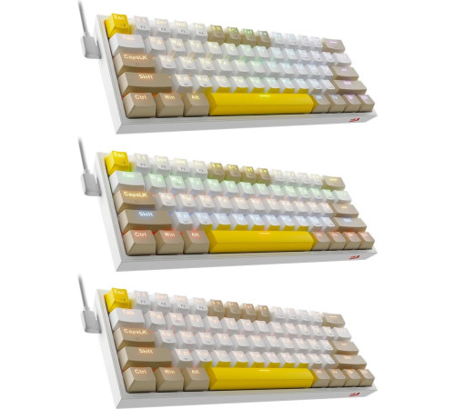 Клавиатура Redragon Fizz Redragon Red, белый/бежевый