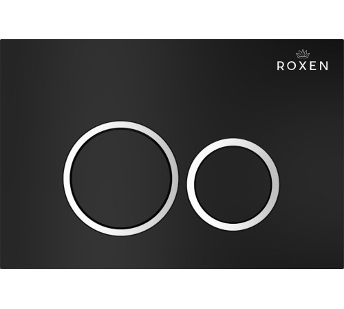 Унитаз подвесной Roxen Royal Matt в комплекте с инсталляцией StounFix Dual Fresh 6 в 1 968231 кнопка: черный