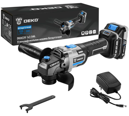 Угловая шлифмашина Deko DKAG20 с 1-им АКБ