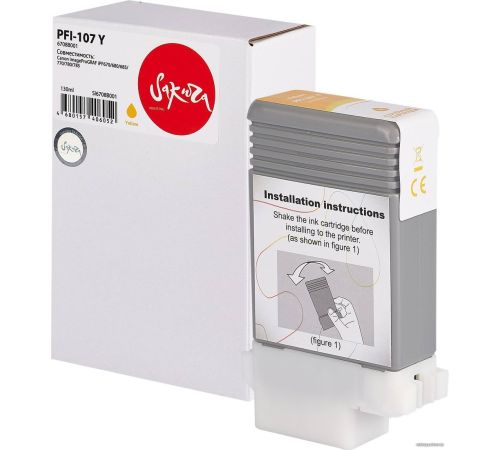 Картридж Sakura Printing SI6708B001 аналог Canon PFI-107 Y