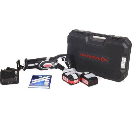 Сабельная пила Интерскол НПА-200/36ВЭ 818.2.2.70 с 2-мя АКБ, кейс