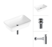 Умывальник Lauter 21370 + клапан 21190CH + сифон 21635CH хром