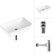 Умывальник Lauter 21370 + клапан 21190CH + сифон 21635CH хром