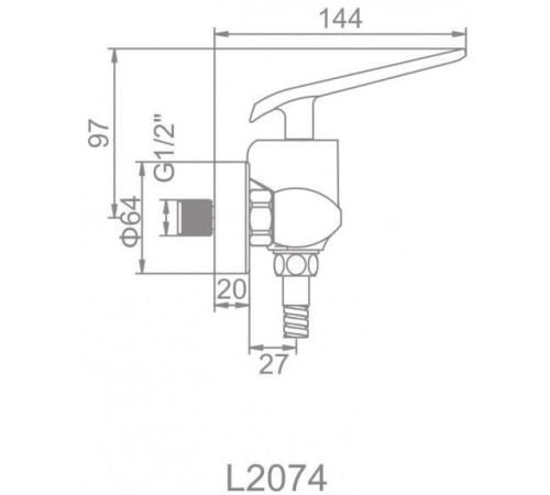 Смеситель Ledeme L2074