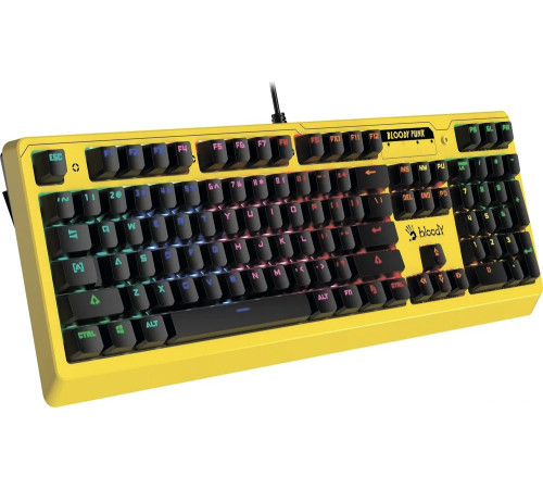 Клавиатура A4Tech Bloody B810RC желтый