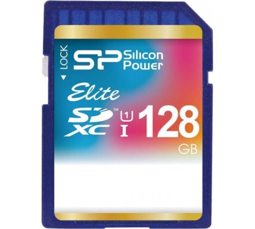 Карта памяти Silicon-Power SDXC Elite UHS-1 Class 10 128 GB SP128GBSDXAU1V10
