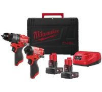 Milwaukee M12FPP2A2-402X 4933480587 шуруповерт, винтоверт, 2 АКБ, кейс