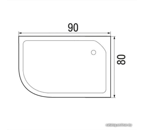 Душевой поддон River Wemor 90/80/24 R