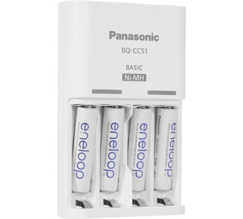 Аккумуляторы + зарядное Panasonic Eneloop Basiс Charger K-KJ51MCD04E