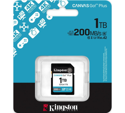 Карта памяти Kingston Canvas Go! Plus SDXC 1TB SDG4/1TB
