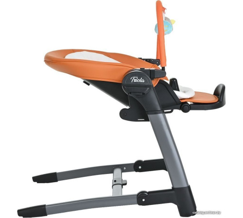 Высокий стульчик Pituso Triola черная рама/оранжевый