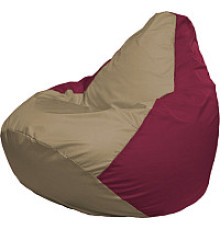 Кресло-мешок Flagman Груша Медиум XL Г1.1-97 темно-бежевый/бордовый