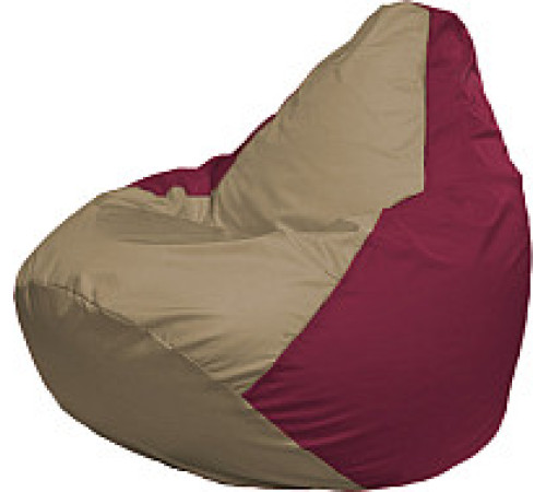 Кресло-мешок Flagman Груша Медиум XL Г1.1-97 темно-бежевый/бордовый
