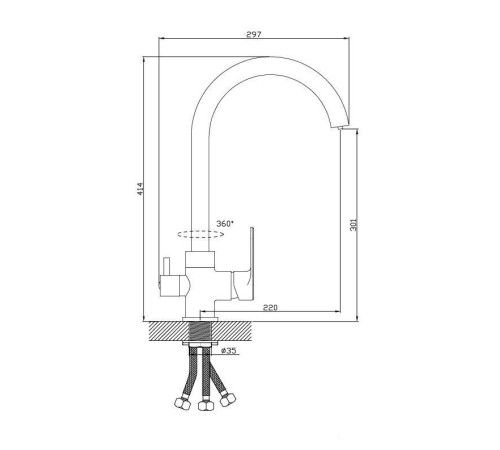 Смеситель Diadonna D91-446117SY