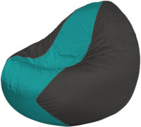 Кресло-мешок Flagman Classic К2.1-221 серый темный/бирюзовый