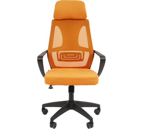 Офисное кресло CHAIRMAN CH636 ткань, черный пластик/оранжевый