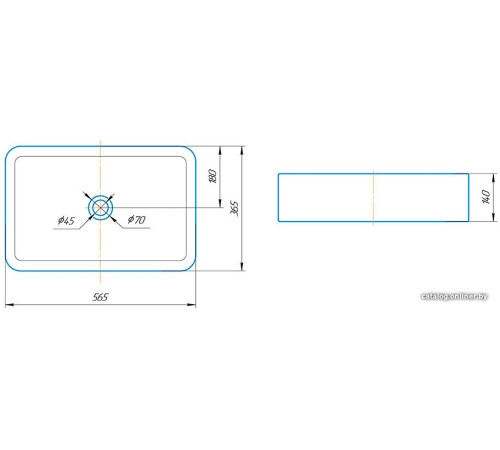 Умывальник Kirovit Олимпия 560