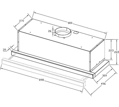 Кухонная вытяжка Korting KHP 9815 GN